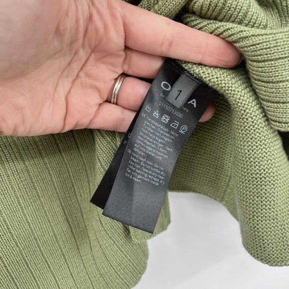 Oska Virgin Wool Waistcoat Vestigan Vest Cardigan Snap Assymetric Green Size 1 - Picture 6 of 8